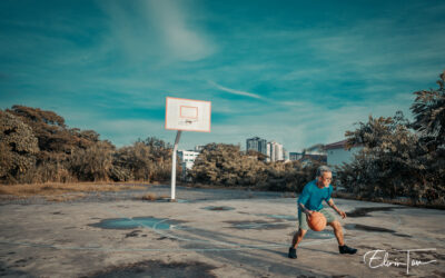Playing Basket Ball in the morning Urban Lifestyle