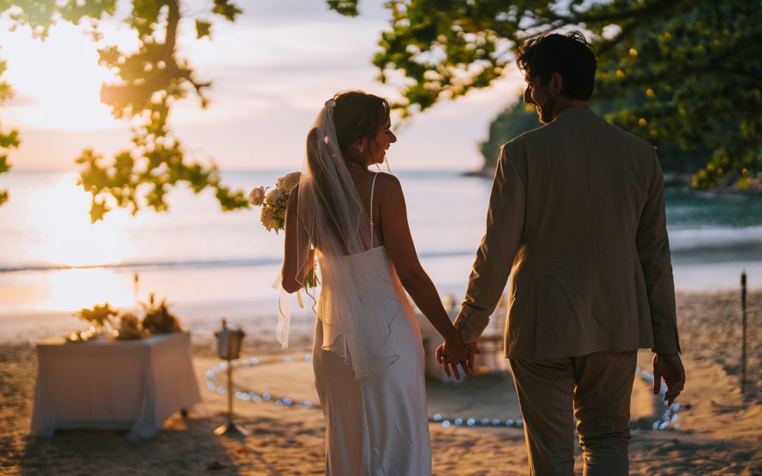Pangkor Laut Resort Beach Wedding blessed with beautiful sunset